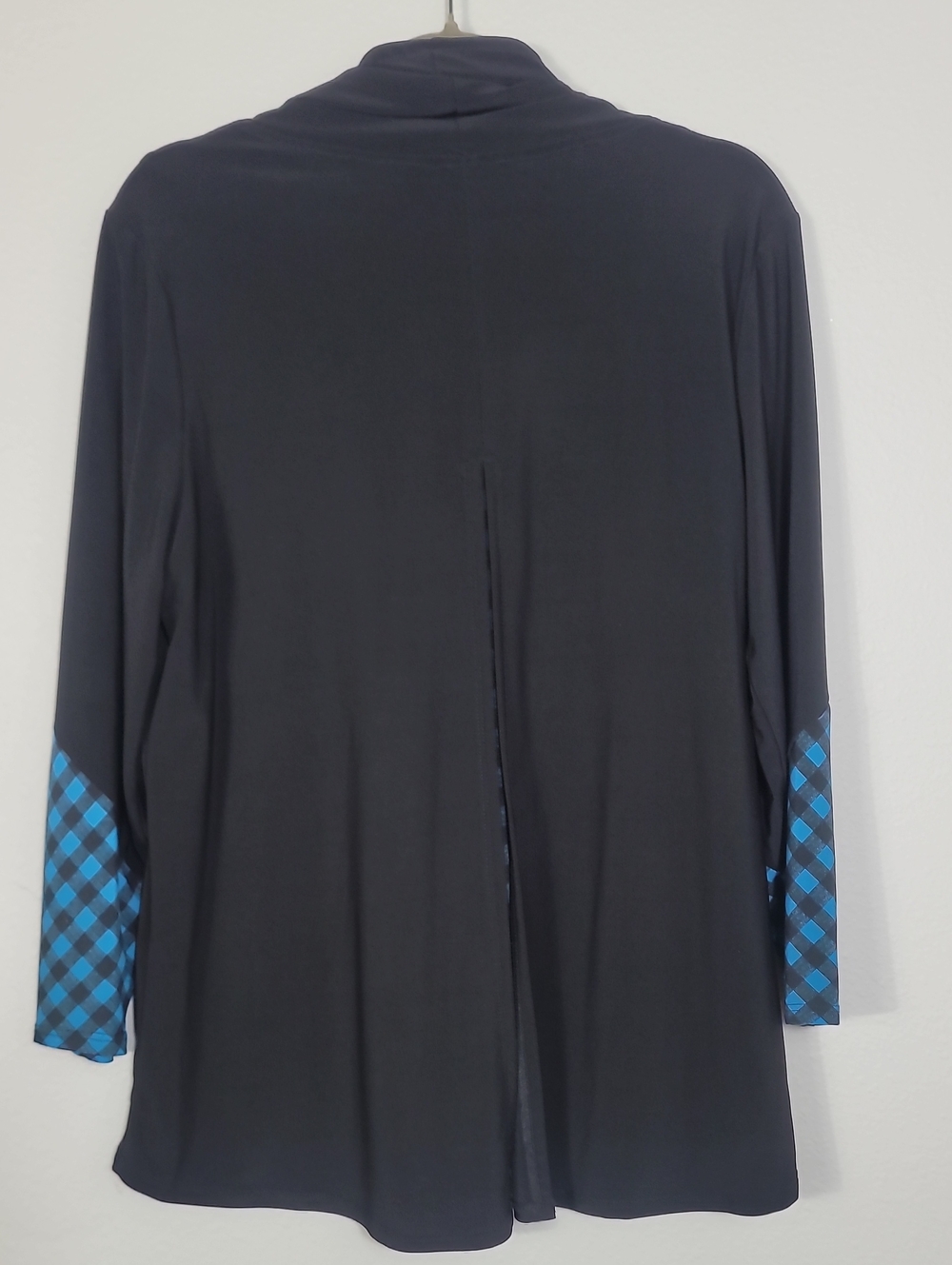Ali Miles Mixed Plaid Cowl Neck Sweater Tunic Size Large - Picture 7 of 10